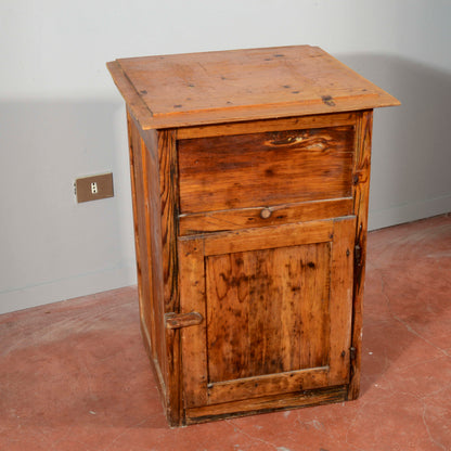 Ghiacciaia antica in legno di abete epoca primo 1900