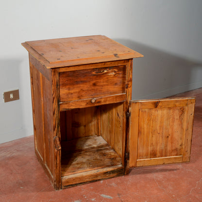 Ghiacciaia antica in legno di abete epoca primo 1900