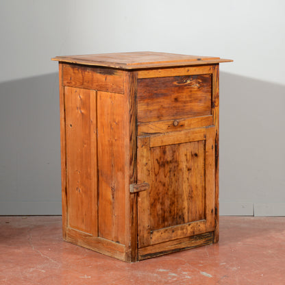 Ghiacciaia antica in legno di abete epoca primo 1900