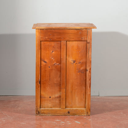 Ghiacciaia antica in legno di abete epoca primo 1900