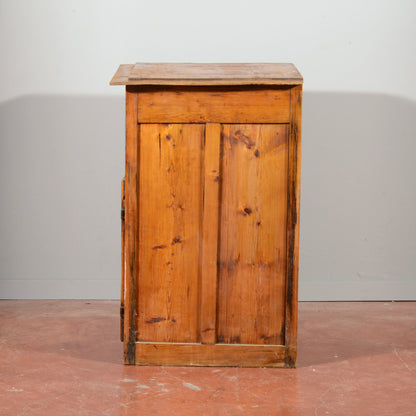 Ghiacciaia antica in legno di abete epoca primo 1900