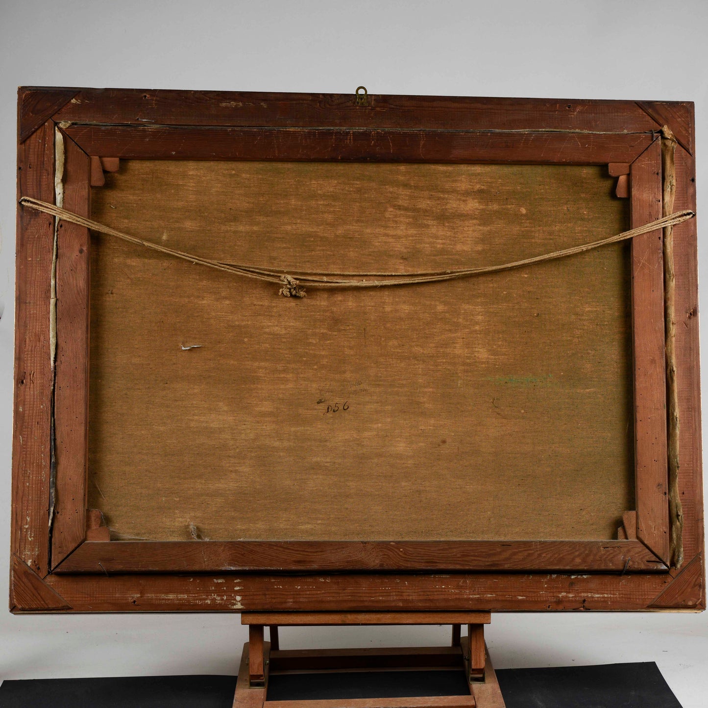 Quadro paesaggio  olio su tela cornice foglia oro epoca primi 900