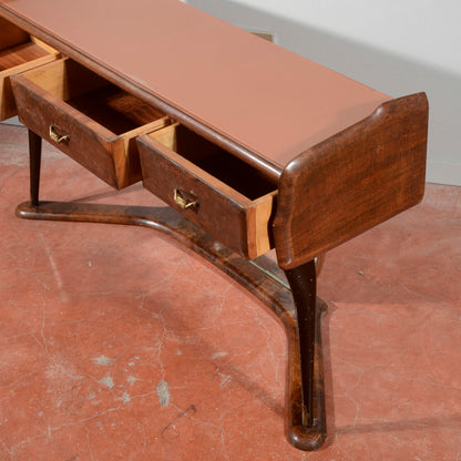 Toletta con specchio in legno bicolore Italia anni 1960