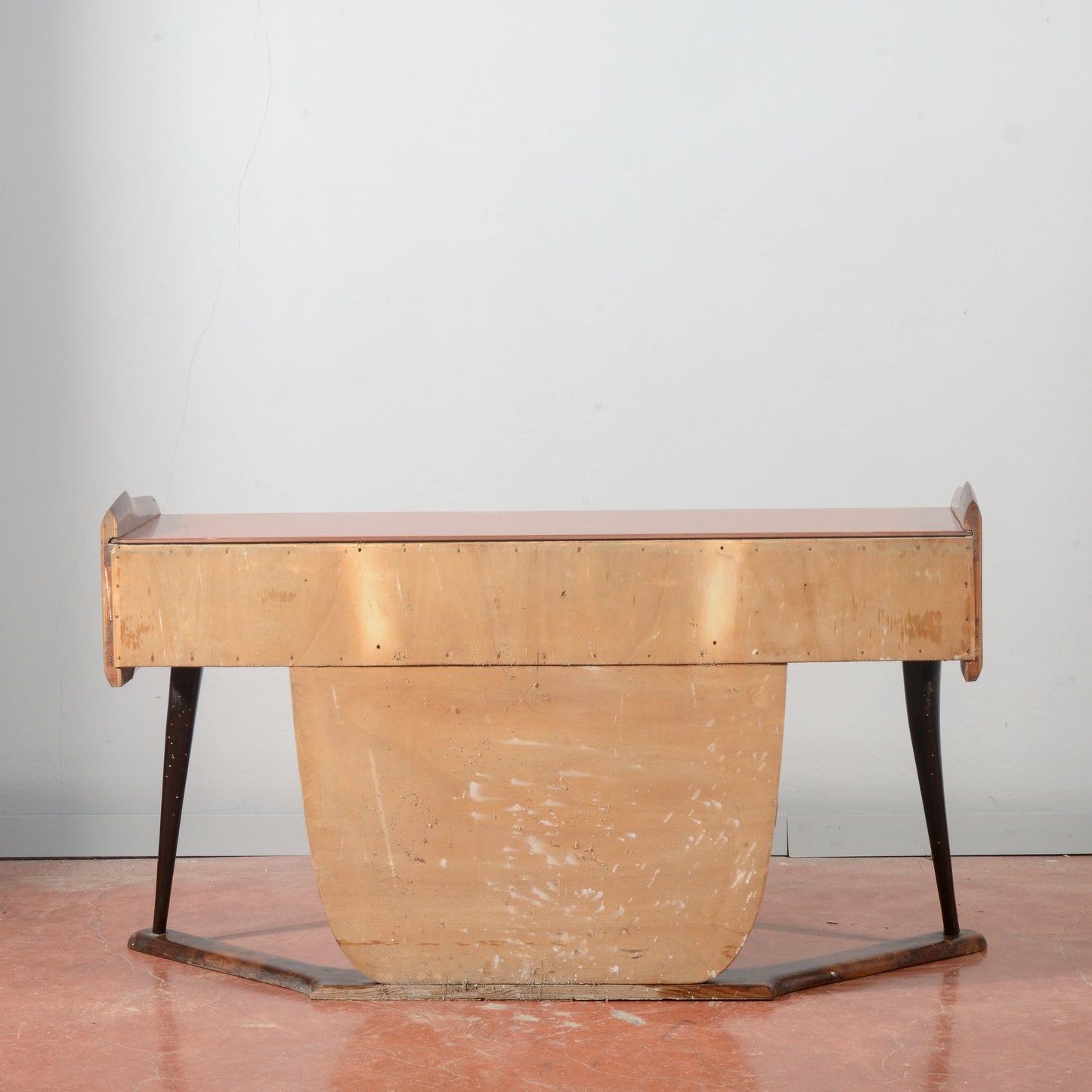 Toletta con specchio in legno bicolore Italia anni 1960