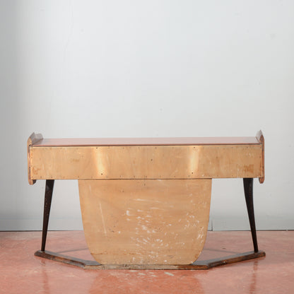 Toletta con specchio in legno bicolore Italia anni 1960