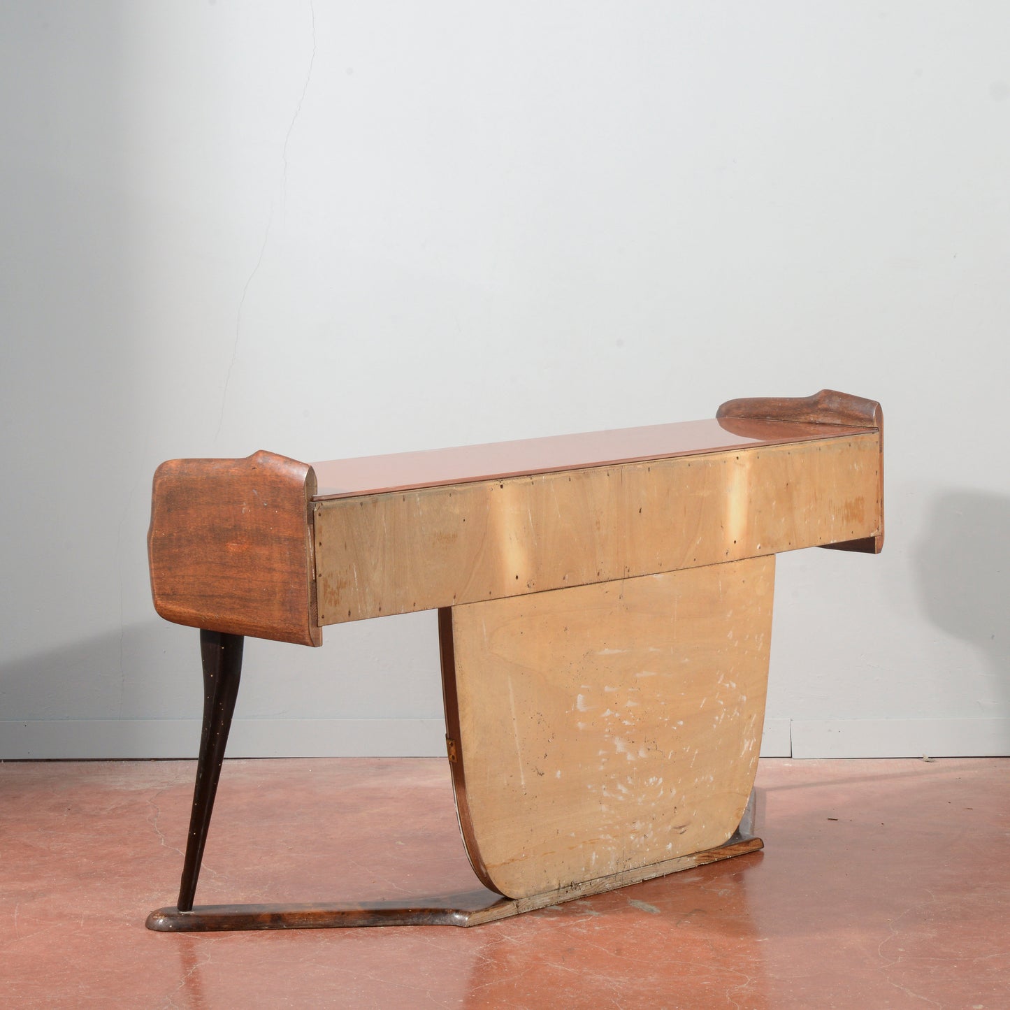 Toletta con specchio in legno bicolore Italia anni 1960