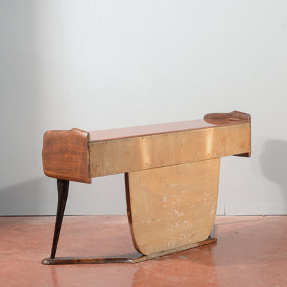 Toletta con specchio in legno bicolore Italia anni 1960