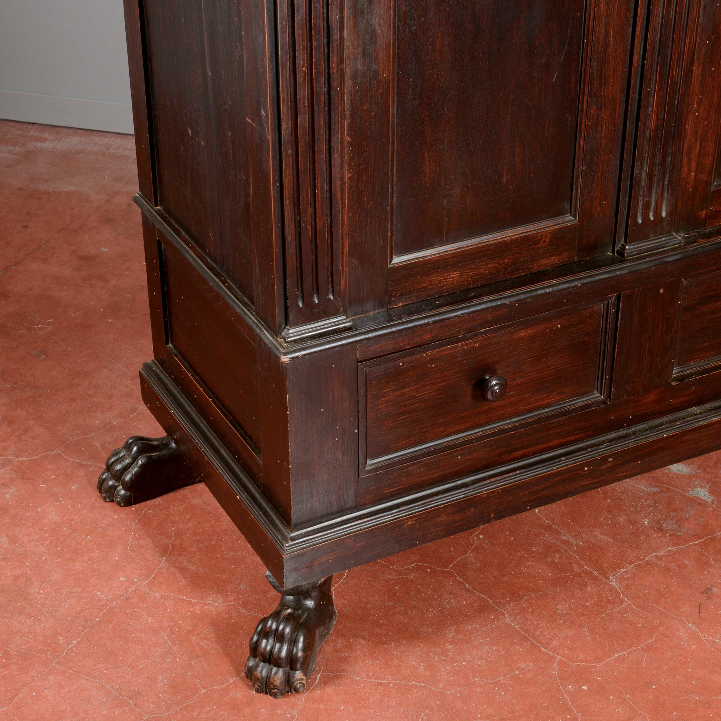 Credenza libreria 3 ante stile rinascimentale  Italia XX secolo