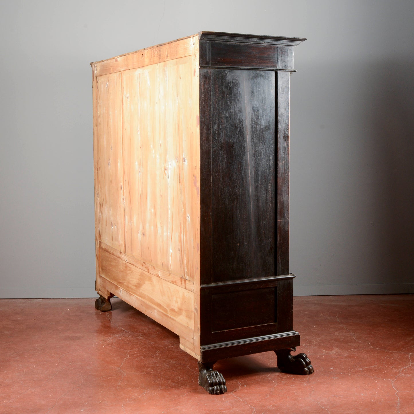 Credenza libreria 3 ante stile rinascimentale  Italia XX secolo