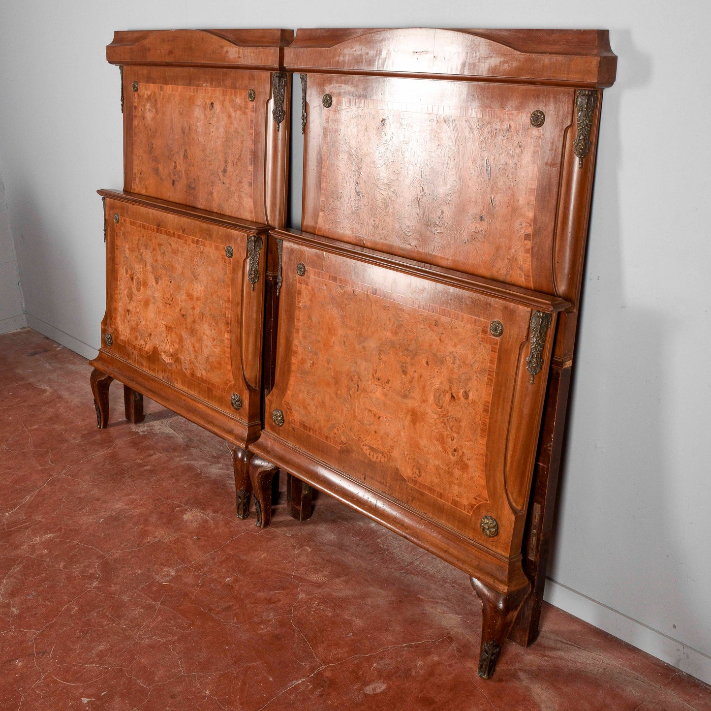 Letto coppia di letti testiera e pediera stile Napoleone III