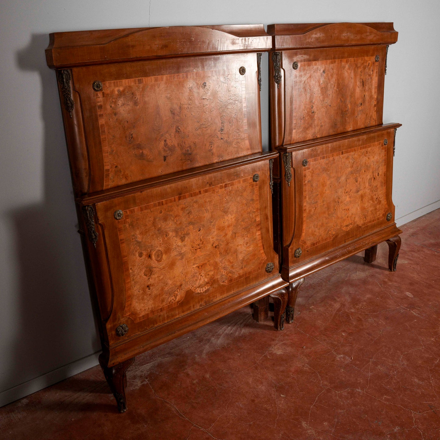 Letto coppia di letti testiera e pediera stile Napoleone III