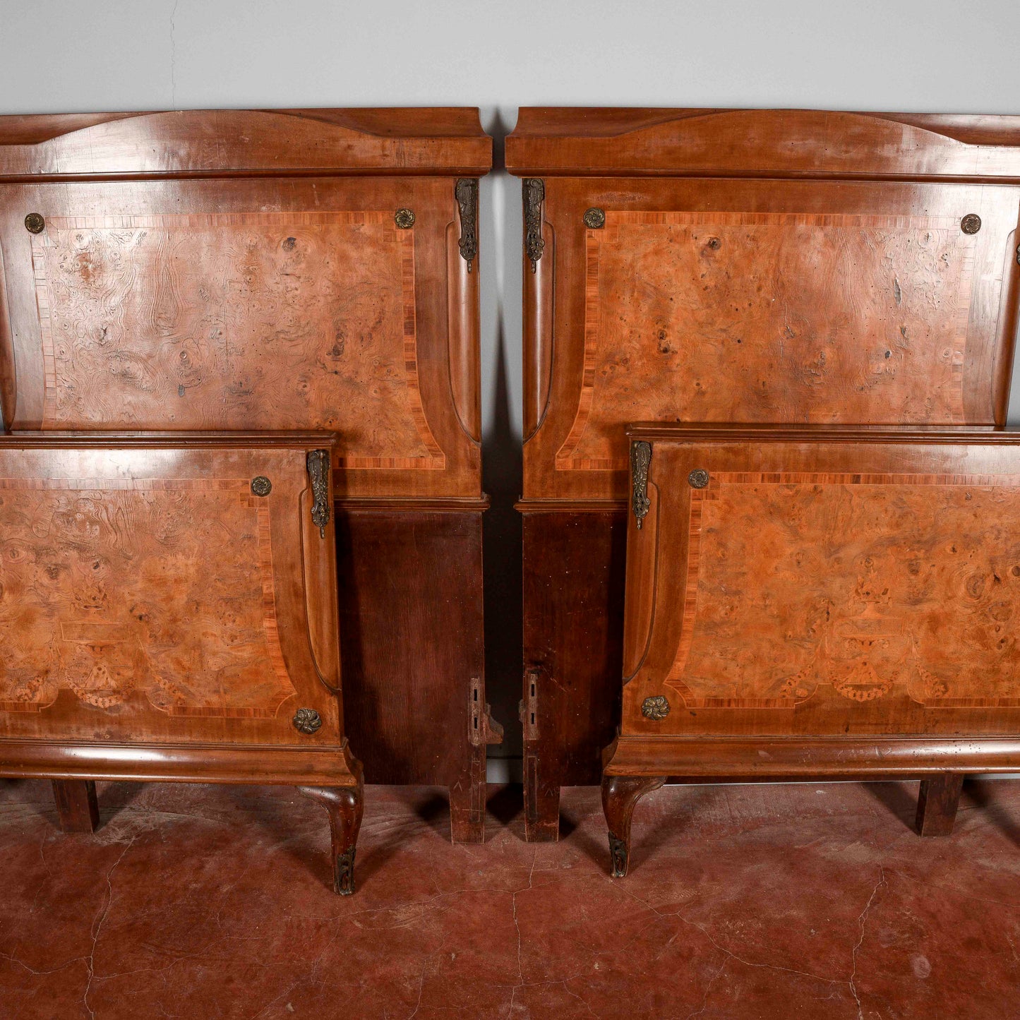 Letto coppia di letti testiera e pediera stile Napoleone III