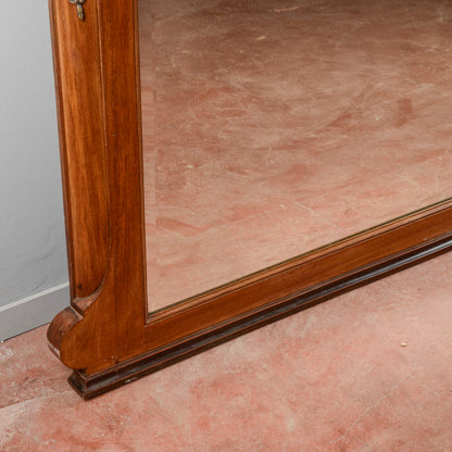 Specchio Specchiera Stile Biedermeier Con Inserti In Metallo Tardo XIX