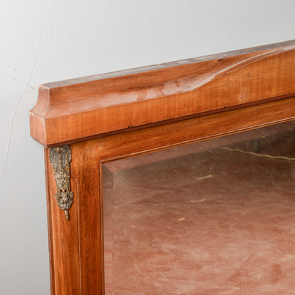 Specchio Specchiera Stile Biedermeier Con Inserti In Metallo Tardo XIX