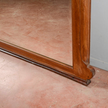 Specchio Specchiera Stile Biedermeier Con Inserti In Metallo Tardo XIX