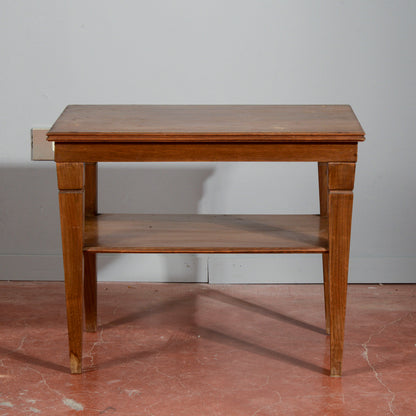 Tavolino basso da salotto con doppio piano 1940