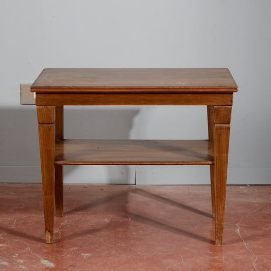 Tavolino basso da salotto con doppio piano 1940