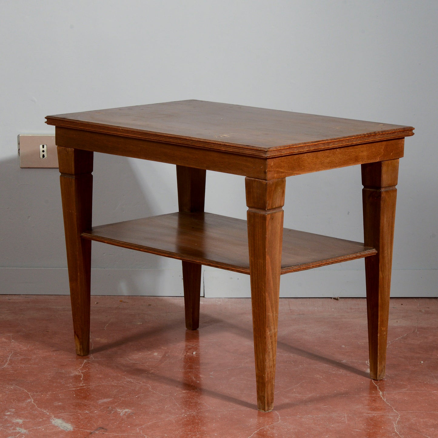 Tavolino basso da salotto con doppio piano 1940