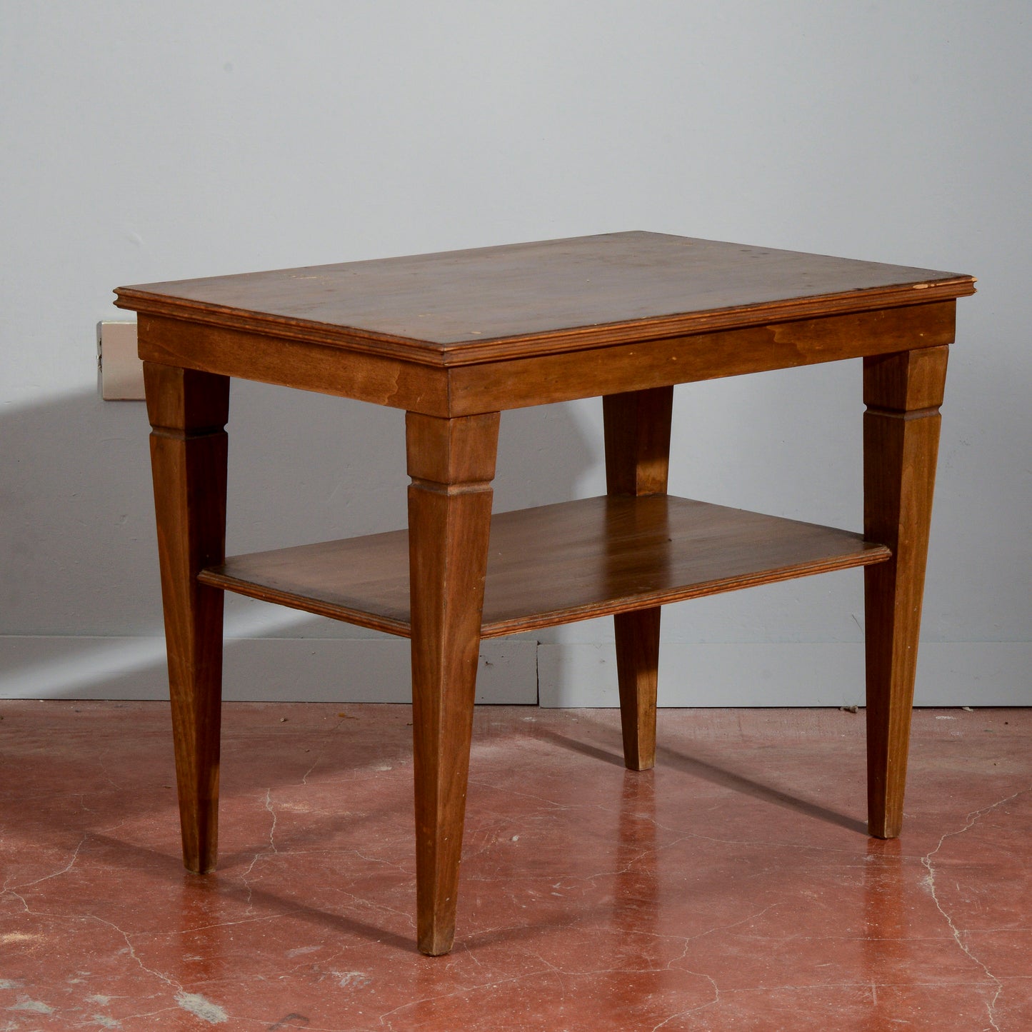 Tavolino basso da salotto con doppio piano 1940
