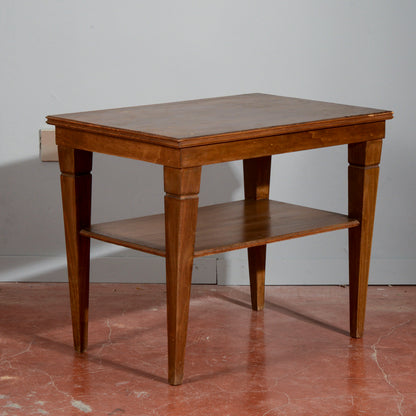 Tavolino basso da salotto con doppio piano 1940