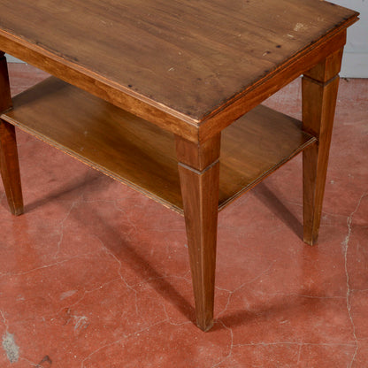 Tavolino basso da salotto con doppio piano 1940