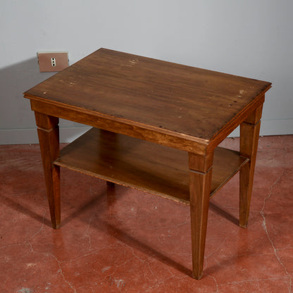 Tavolino basso da salotto con doppio piano 1940