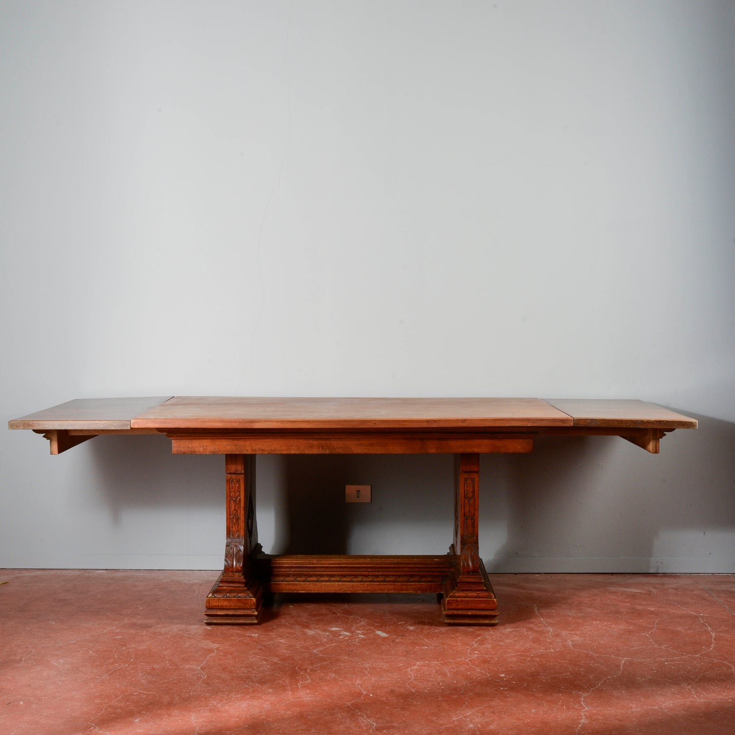 Tavolo con allunghi legno massello stile art deco