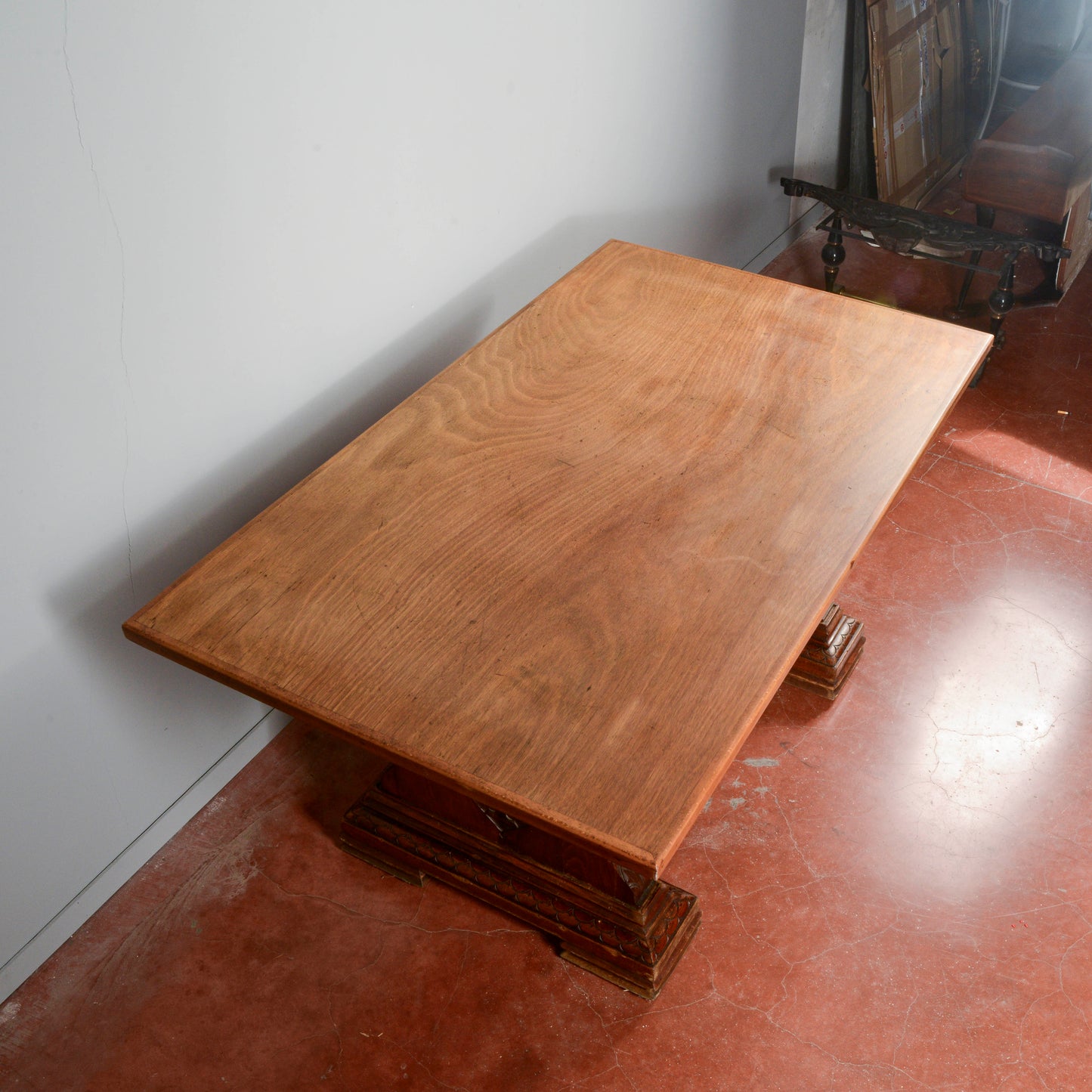 Tavolo con allunghi legno massello stile art deco
