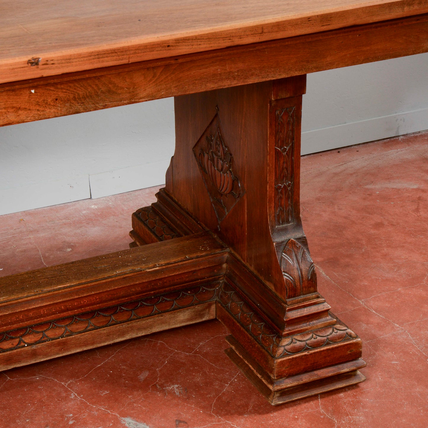 Tavolo con allunghi legno massello stile art deco