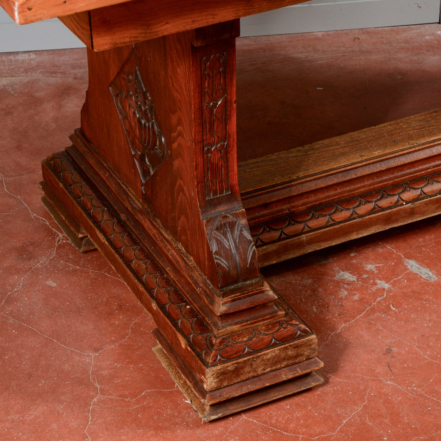 Tavolo con allunghi legno massello stile art deco