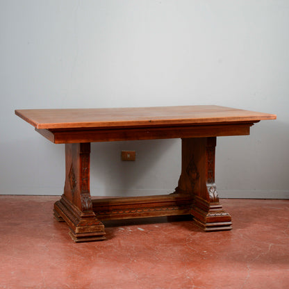 Tavolo con allunghi legno massello stile art deco