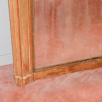 Antica specchiera con cornice dorata caminiera secolo XIX  secolo