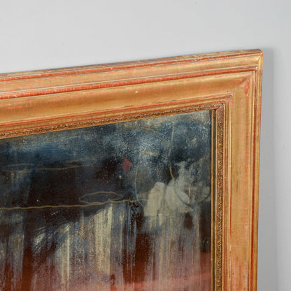 Antica specchiera con cornice dorata caminiera secolo XIX  secolo