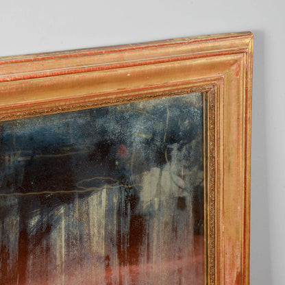 Antica specchiera con cornice dorata caminiera secolo XIX  secolo