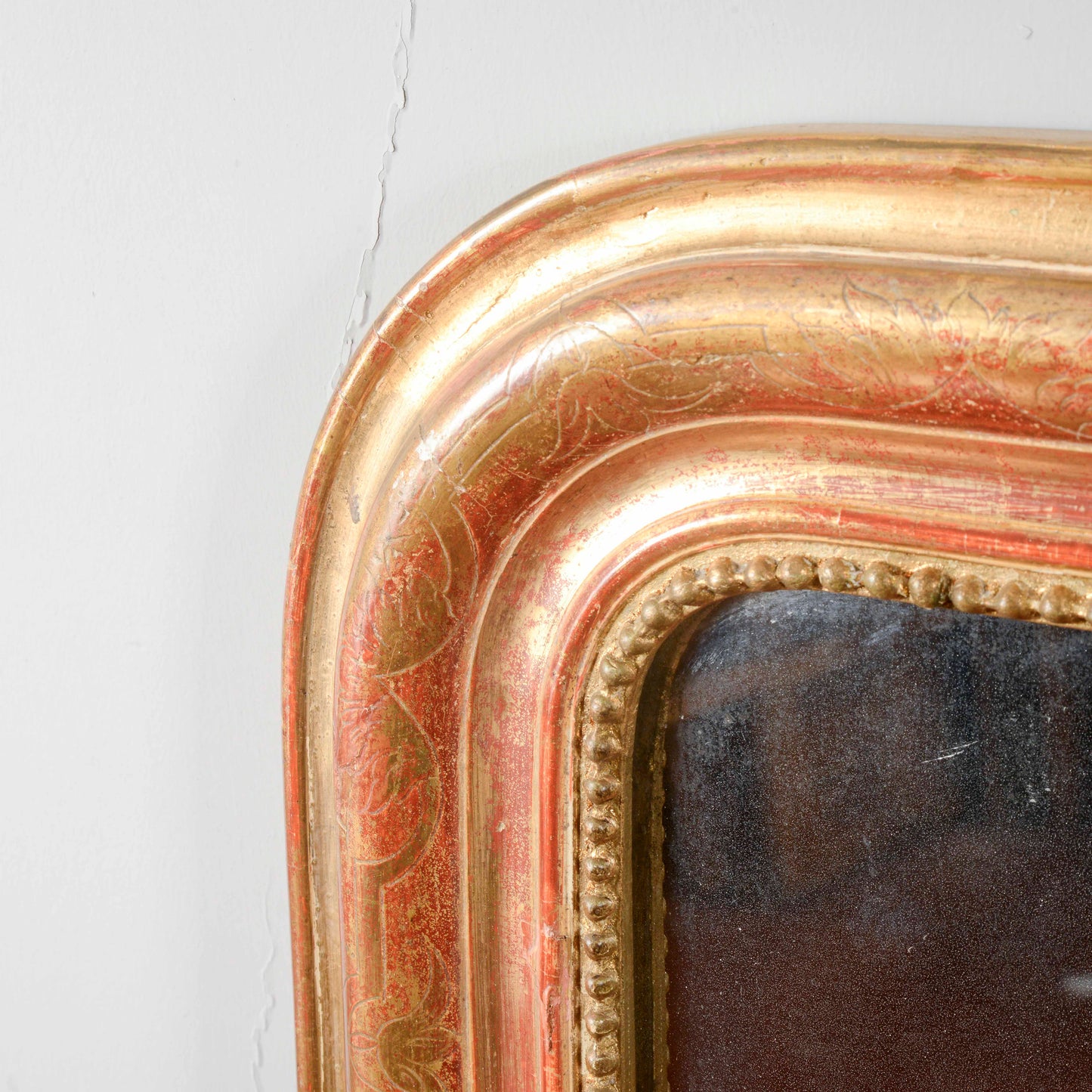 Specchiera caminiera foglia oro Francia epoca Luigi Filippo secolo XIX