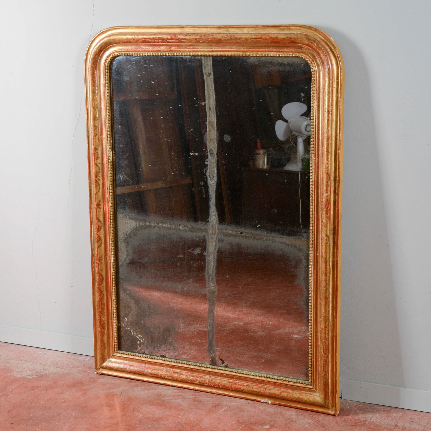 Specchiera caminiera foglia oro Francia epoca Luigi Filippo secolo XIX