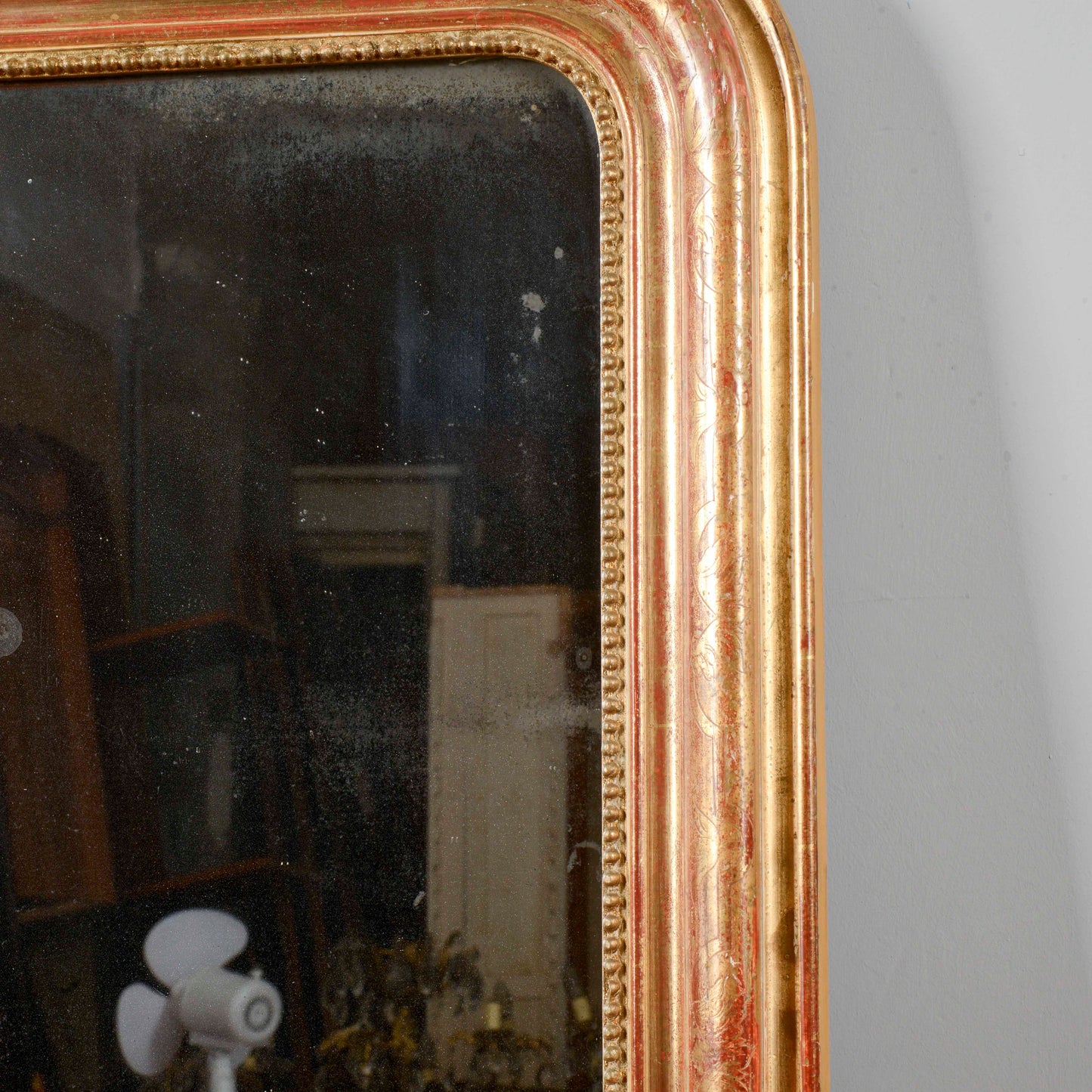 Specchiera caminiera foglia oro Francia epoca Luigi Filippo secolo XIX