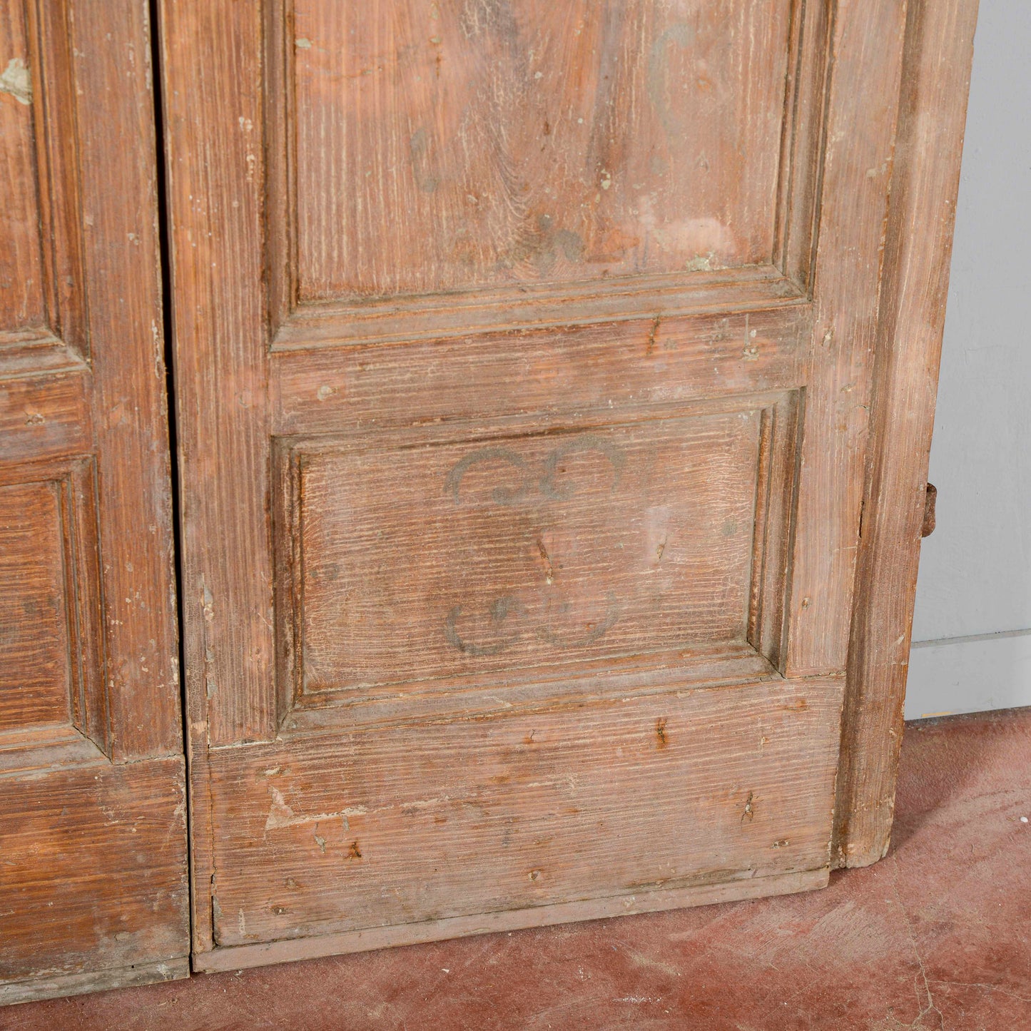 Porta Laccata Con Prove Pulite Dei Decori Epoca 700