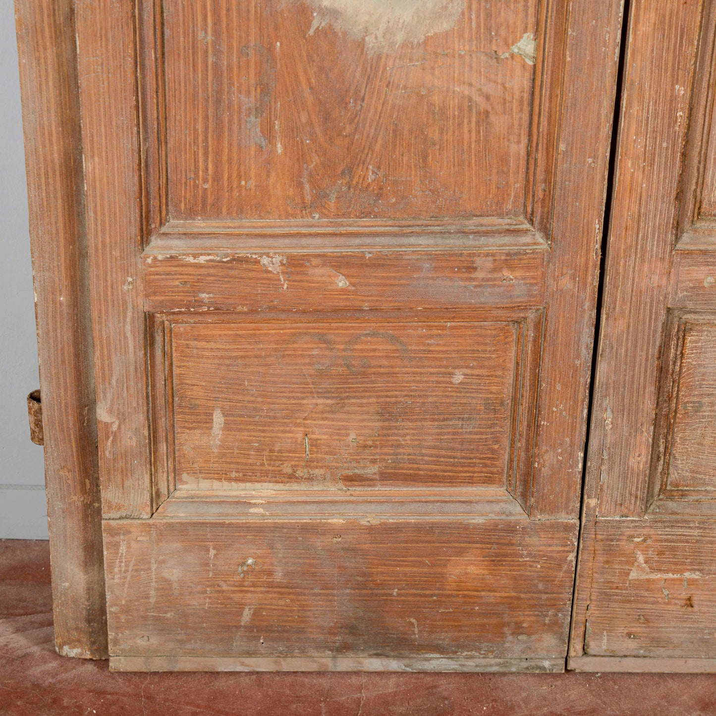 Porta Laccata Con Prove Pulite Dei Decori Epoca 700