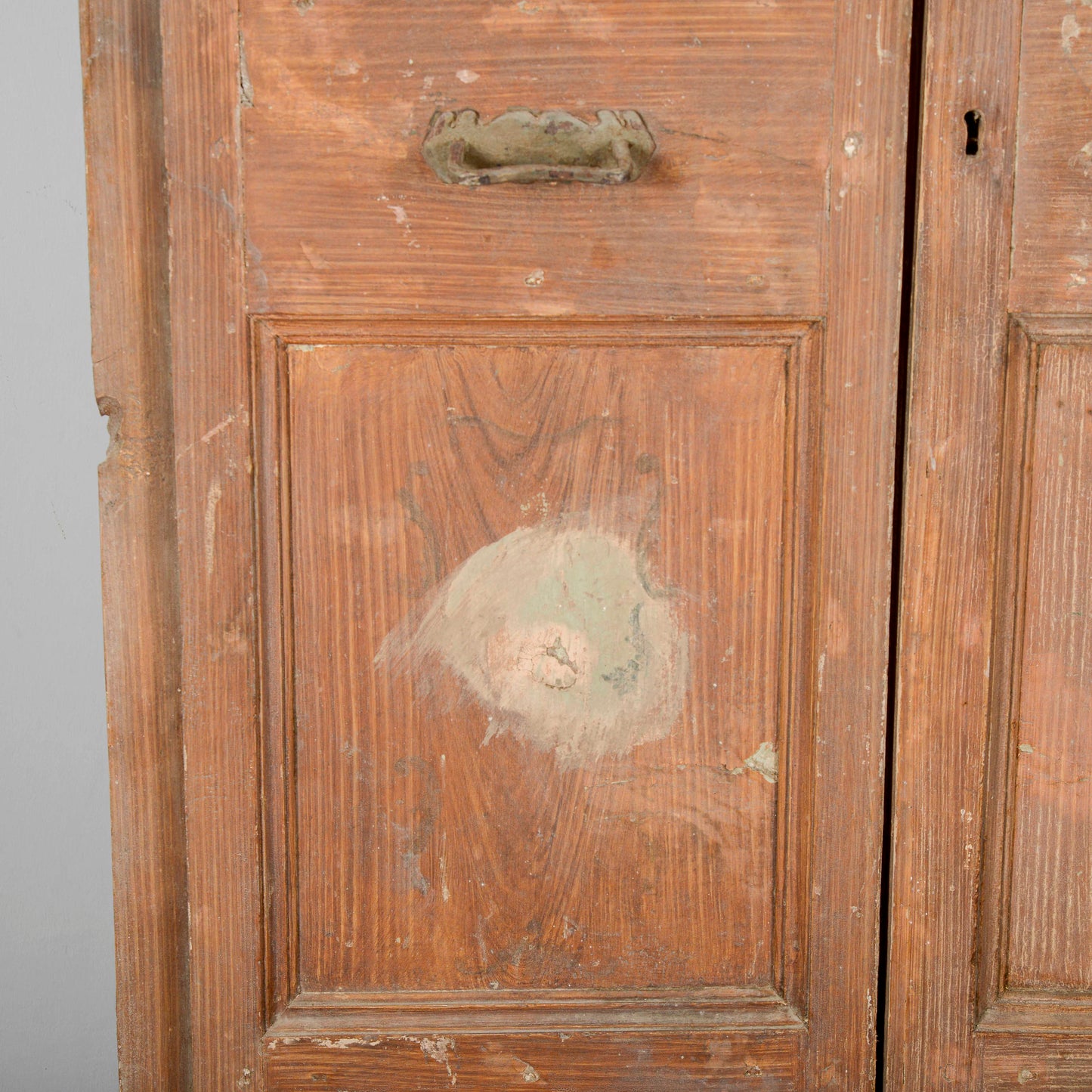 Porta Laccata Con Prove Pulite Dei Decori Epoca 700