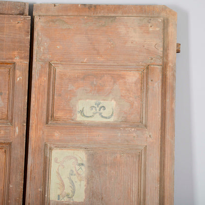 Porta Laccata Con Prove Pulite Dei Decori Epoca 700