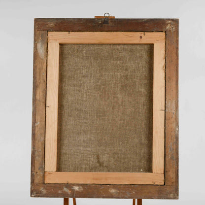 dipinto quadro natività epoca 500 olio su tela