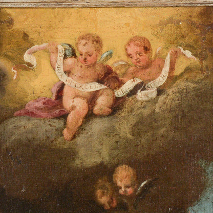dipinto quadro natività epoca 500 olio su tela