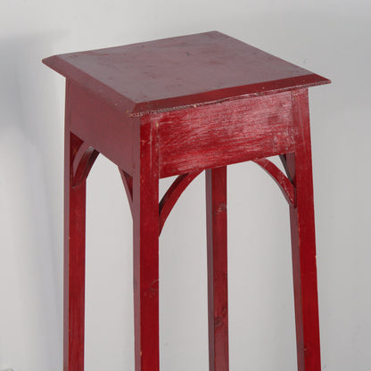 Trespolo liberty in legno verniciato rosso pompeiano