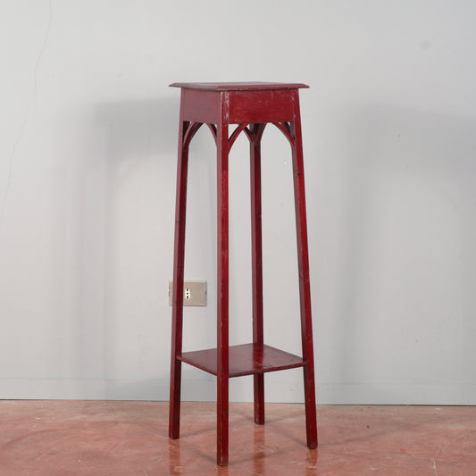 Trespolo liberty in legno verniciato rosso pompeiano