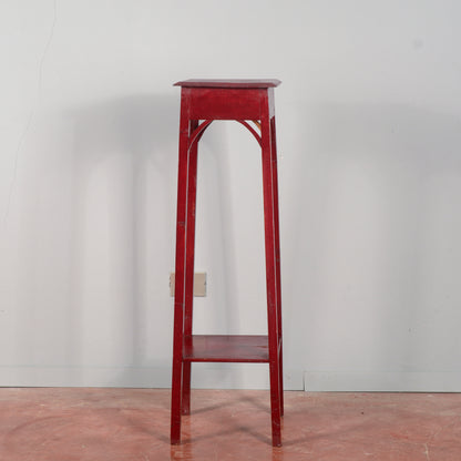 Trespolo liberty in legno verniciato rosso pompeiano