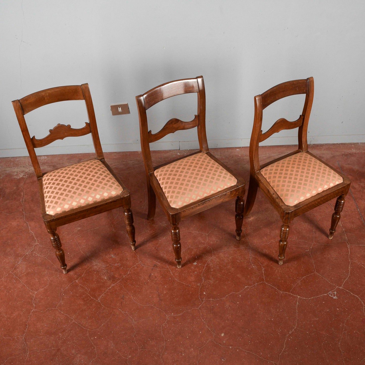 set 3 sedie vintage stile luigi filippo