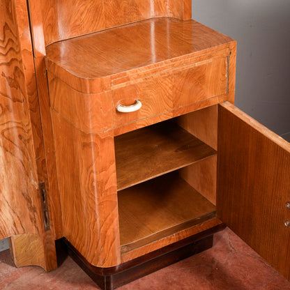 Letto testata e comodini art deco originali