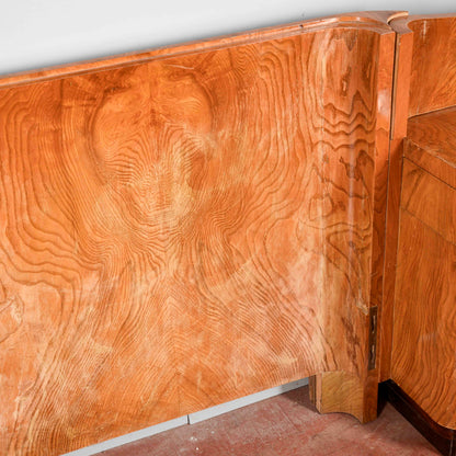 Letto testata e comodini art deco originali