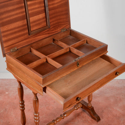 Tavolino da lavoro anni 70 con torniture e cassetto